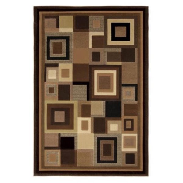 Home Dynamix Home Dynamix 769924119792 5 ft. 3 in. x 7 ft. 2 in. Catalina Virginia Area Geometric Rug - Black & Brown 769924119792